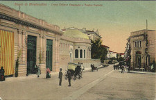 Pistoia Montecatini Terme cartolina anno 1912 viaggiata carrozze cavalli.
