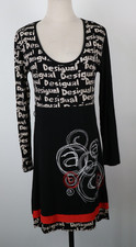 DESIGUAL  VESTITO ABITO DONNA TG.  XL SHORT WOMAN CASUAL VINTAGE DRESS