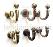 Ferma tenda embrasse reggi tenda gancio parete oro bronzo satinato 50 e 43 mm