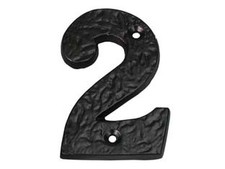 NUMERO CIVICO 2 IN FERRO NERO