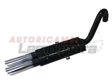 marmitta sportiva Fiat 124 spider silenziatore posteriore doppio scarico cromato