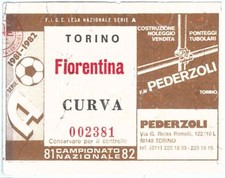 69731  - Vecchio  BIGLIETTO PARTITA CALCIO - 1981 / 1982 : TORINO / FIORENTINA