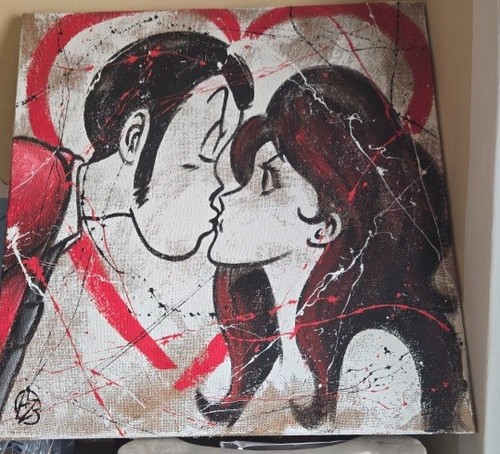 Quadro tela dipinto mano - su, a