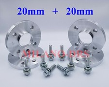 4 DISTANZIALI RUOTA 20+20mm PEUGEOT 2008 - 3008 - 5008 + BULLONE PIATTO OEM