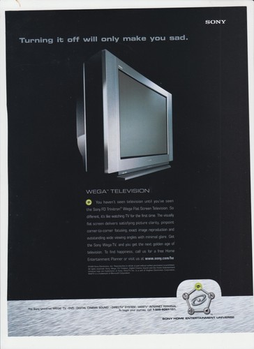 Pubblicità stampa sony wega - stampa,