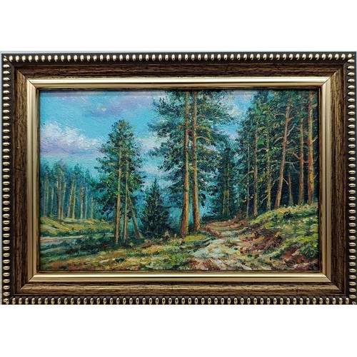 Dipinto olio originale - , pineta