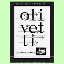 1957 * Pubblicità Originale 'Olivetti - Lexikon Elettrica' in Cornice