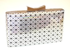 Pochette donna argento nera