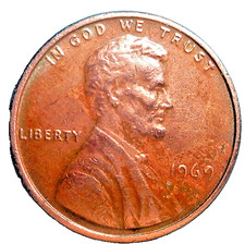 Moneta One  Cent American 1969