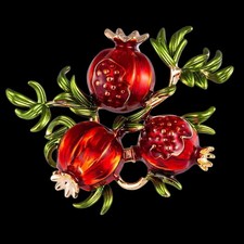 Spilla nostalgica melograno smaltata