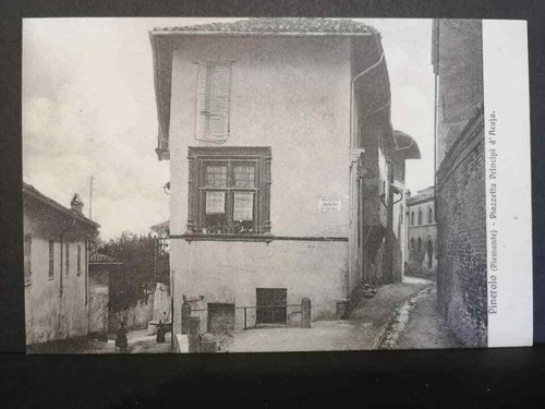 Cartolina pinerolo piazzetta - pinerolo,