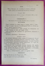 Vicenza 1892 regio - 1892, decreto