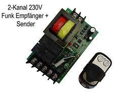 230V 12A 2 Canali Radio Trasmettitore Ricevitore IN Grado Di Imparare