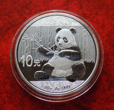 Cina Panda 10 Yuan 2017  30 g. Ag.999
