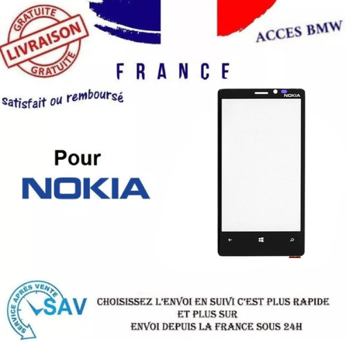 Vitre tactile noir pour - noir, nokia