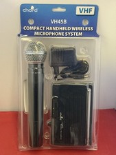 Sistema Microfonico Wireless Compatto Senza Fili PA Karaoke VHF Mic (EU PLUG)