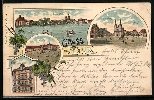 Litografia dux duchcov - litografia, /