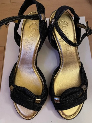 Sandali chanel denim - 34,