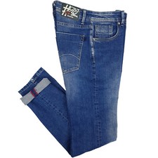 Jeans da Uomo Elasticizzato Taglie Forti Denim Chiaro 5 Tasche 56 58 60 62 64 66