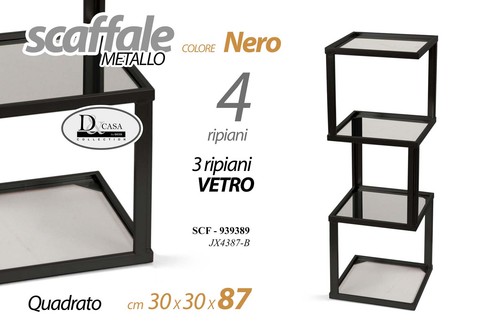 Scaffale moderno metallo nero