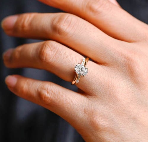 Anello solitario oro - in, 18k
