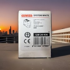 INTERRUTTORE AUTOMATICO MAGNETOTERMICO 1P+N 16A GEWISS SYSTEM WHITE GW20436