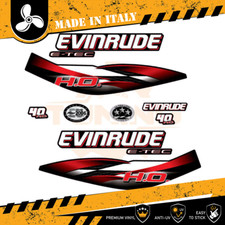 Decalcomania Adesivi Motore Fuoribordo Evinrude e-tec ho 40 cv - C