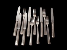 ANNI 50 ARTHUR KRUPP MILANO SET 12 POSATE ALPACCA ARGENTATE DESIGN GIO' PONTI