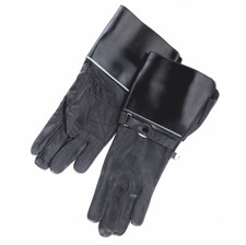 Guanti imbottiti vera pelle moto stile polizia postino invernali mezza stagione