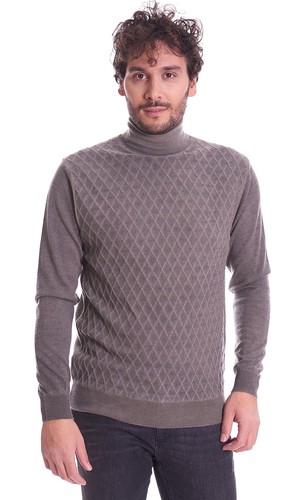 Maglia collo alto rombi - maglia, a