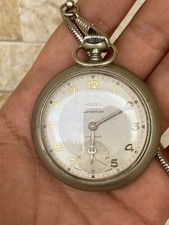 ANTICO OROLOGIO DA TASCA PIROFA 15 GIOIELLI SWISS MADE ANNI '30 55 MM SUB...