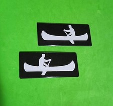 COPPIA TARGHETTE LATERALI CANOE FIAT PANDA 141 4x4 SISLEY 84/03 Bianco