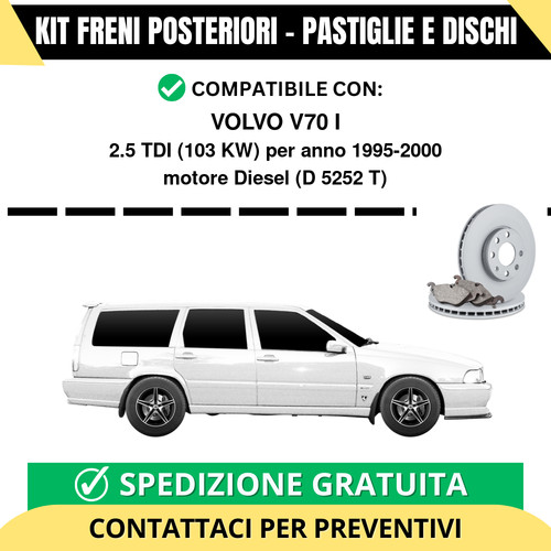 Kit freni posteriori - kit,