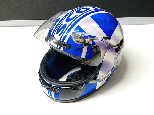 Casco crash lambretta blu e - casco,