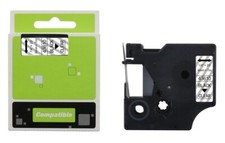 Nastro COMPATIBILE D1 per Dymo 6/9/12mm x 7m nero su bianco 43613 40913 45013