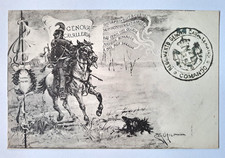 CARTOLINA POSTALE MILITARE RGT. DRAGONI GENOVA CAVALLERIA. PRIMI '900.