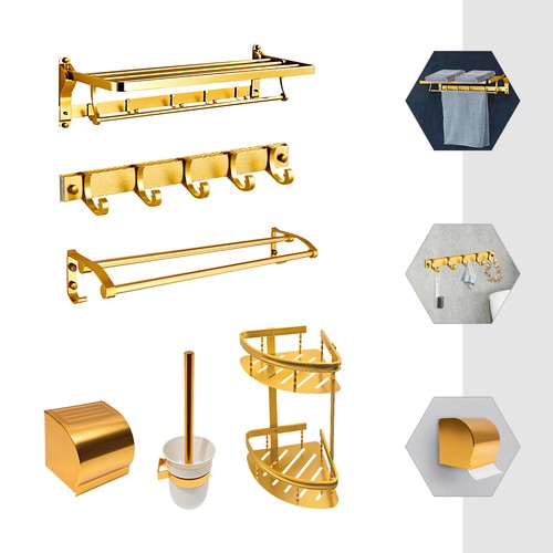 Set accessori bagno parete - set,