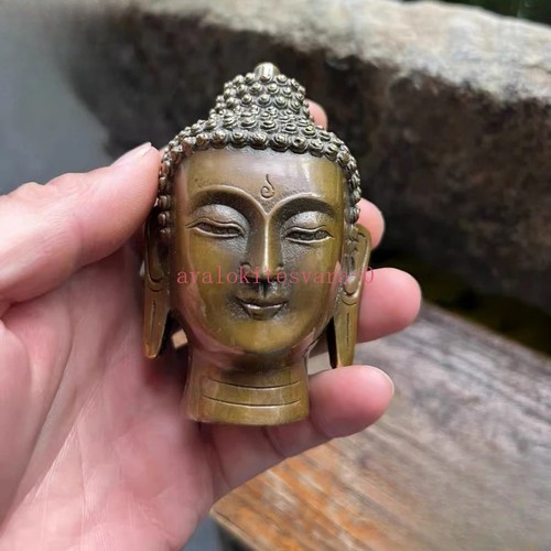 Statua testa buddha fatta - buddha,