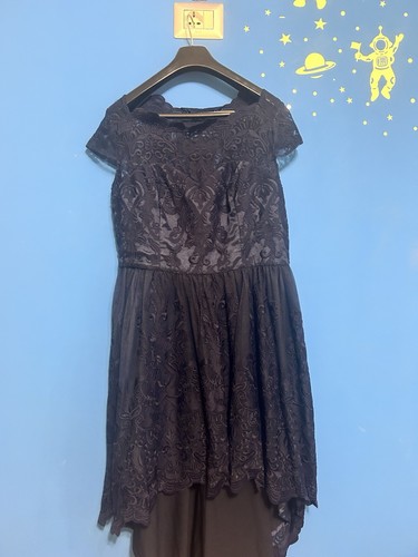 Abito elegante donna blu pizzo - donna,