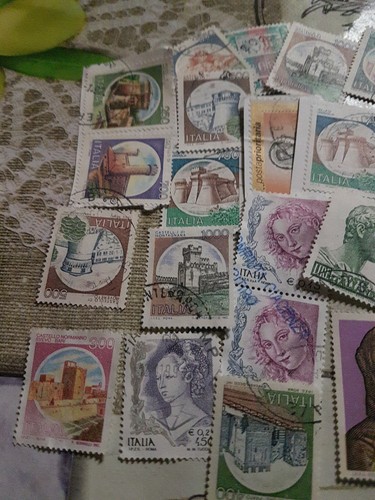 Lotto francobolli con alti - lotto,