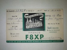 CAZANOVE BORDEAUX LIQUORE - QSL CARD PUBBLICITARIA 1951 CON MARCHE DA BOLLO VINO