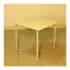 Tavolo fisso da esterno Tavolino Basso Ferro 48x48 cm Bianco Amicasa