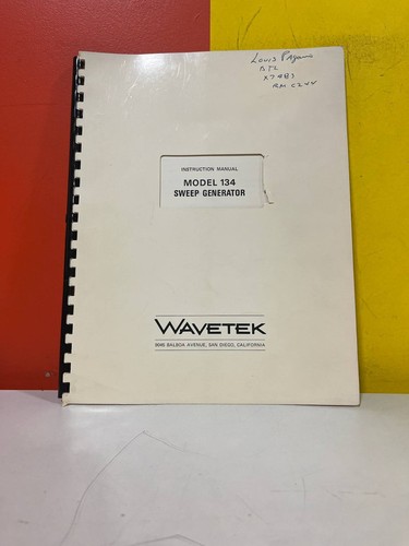 Wavetek 134 generatore - 134, manuale
