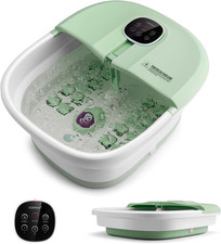 Pediluvio Massaggiatore Piedi Elettrico, Idromassaggiatore Plantare Pieghevole C