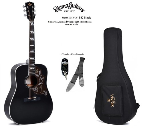 Sigma sg5 black chitarra - sigma,