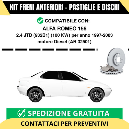 Kit freni anteriori alfa romeo - anteriori,