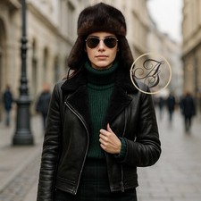 Colbacco in visone marrone con