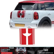 Adesivo decalcomania vinile striscia stivale posteriore adatto a Mini Countryman Cooper S R60 JCW All4