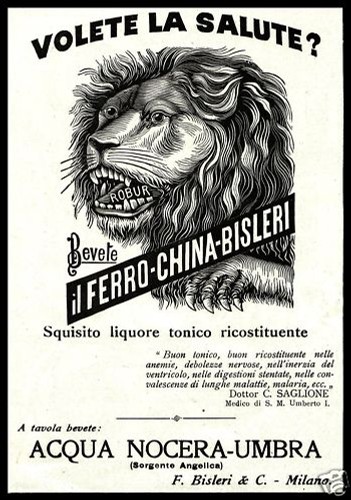 Pubblicita 1924 ferro - ferro, china