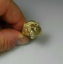 Anello uomo testa di leone